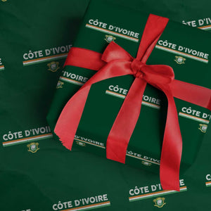 Côte D'ivoire Elephant Sporty Ivory Coast Flag Wrapping Paper Roll