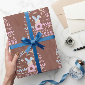 Cottontail Candy Company Easter Wrapping Paper Roll Carrot Bunny Rabbit Family Matching TS10 Mocha Print Your Wear