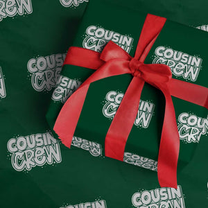 Cousin Crew Wrapping Paper Roll Cute Matching Cousins Summer Beach Vacation TS10 Green Print Your Wear