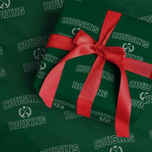 Cousins Rowing Wrapping Paper Roll Summer Romance Beach Vibes TS10 Green Print Your Wear