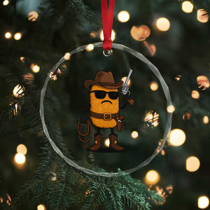 Cowboy Chicken Nugget Crystal Glass Ornament Funny Food Gift TS12 Print Your Wear