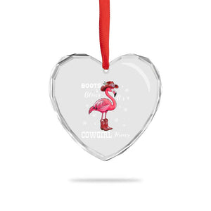 Cowboy Flamingo Heart Crystal Glass Ornament Boots And Bling It Is A Cowgirl Thing TS14 Print Your Wear