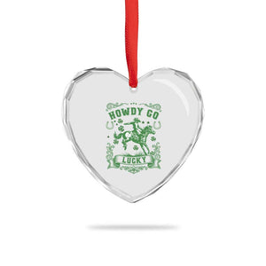 Cowboy St Patrick's Day Heart Crystal Glass Ornament Howdy Go Lucky TS14 Print Your Wear