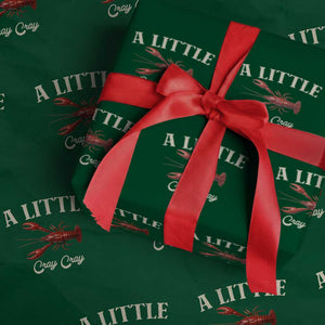 Crawfish Lovers Wrapping Paper Roll A Little Cray Crayfish Boils Cajun Seafood Festival TS10 Green Print Your Wear