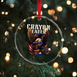Crayon Eater Crystal Glass Ornament Funny Eagle 250th Anniversary Veterans Gifts TS10 Print Your Wear