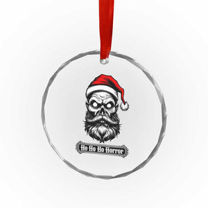 Creepy Christmas Skull Crystal Glass Ornament Ho Ho Ho Horror Santa Gothic Holiday TS02 Print Your Wear