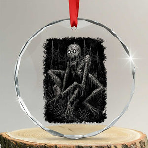 Creepy Rake Crystal Glass Ornament Creepypasta Cryptid Series Alt Goth Grunge Horror Aesthetic TS10 Transparent Glass 3'' Circle Print Your Wear