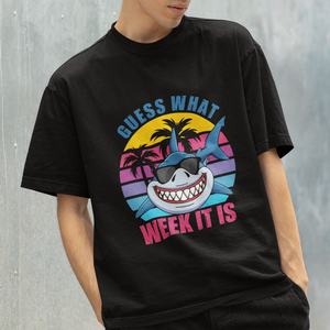 Funny Shark Lover T Shirt Guess What Week It Is Retro Summer Beach TS02 Printyourwear