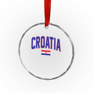Croatia Flag Crystal Glass Ornament Vintage Hrvatska Flag Zagreb Croatian Jersey Retro