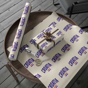Croatia Flag Wrapping Paper Roll Vintage Hrvatska Flag Zagreb Croatian Jersey Retro