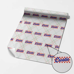 Croatia Wrapping Paper Roll Checkered Retro Hrvatska Zagreb Croatian