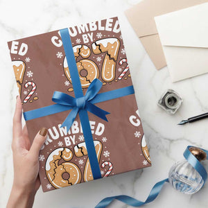 Crumbled by 67 Wrapping Paper Roll Funny Gingerbread Christmas Meme Cookie Chaos TS02 Mocha Print Your Wear