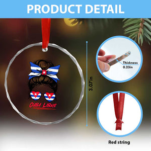 Cuba Libre Crystal Glass Ornament Messy Bun Cuban Woman Sunglasses TS12 Print Your Wear