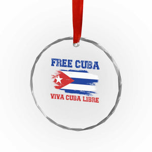 Cuban American Pride Crystal Glass Ornament Freedom For Cuba TS12 Print Your Wear