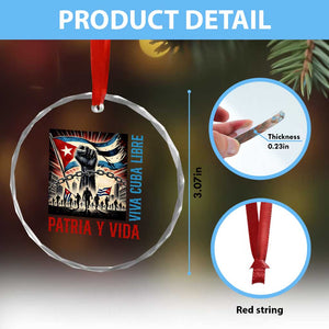 Cuban American Pride Crystal Glass Ornament Viva Cuba Libre Supporter TS12 Print Your Wear