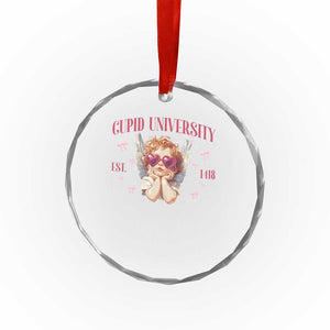 Cupid University Crystal Glass Ornament Cute Valentines Day Funny College TS10 Print Your Wear