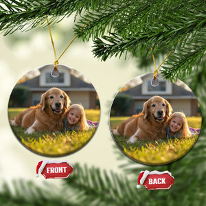 Personalized Photo Christmas Ornament Custom Ceramic Holiday Keepsake CTM02 Custom - Printyourwear