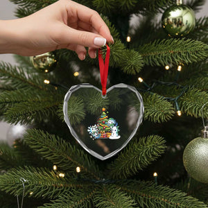 Cute Axolotl Xmas Tree Heart Crystal Glass Ornament TS09 Print Your Wear