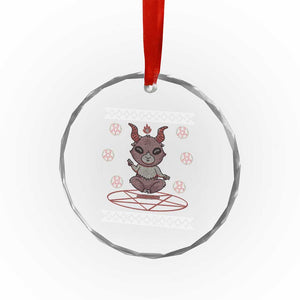 Cute Baby Baphomet Crystal Glass Ornament Ugly Christmas Sweater Occult Gift TS02 Print Your Wear