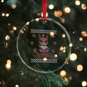 Cute Baby Baphomet Crystal Glass Ornament Ugly Christmas Sweater Occult Gift TS02 Print Your Wear