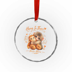Cute Baby Monkey Punch Crystal Glass Ornament Adorable Emotional Graphic Little Punch TS10 Print Your Wear