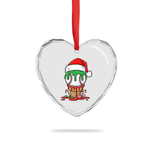 Cute Baseball Christmas Icecream Dripping Heart Crystal Glass Ornament Holiday Ice Cream Cone with Santa Hat TS02 Print Your Wear