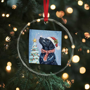 Cute Black Lab Christmas Crystal Glass Ornament Holiday Dog Lover Gift Idea TS12 Print Your Wear