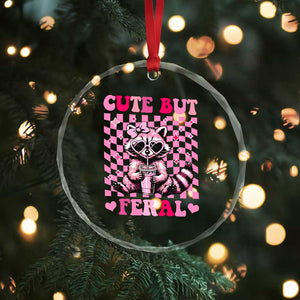 Cute But Feral Raccoon Crystal Glass Ornament Funny Sunglasses Trash Panda TS10 Print Your Wear