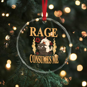 Cute Cat Crystal Glass Ornament Rage Is Consuming Me TS12 Print Your Wear