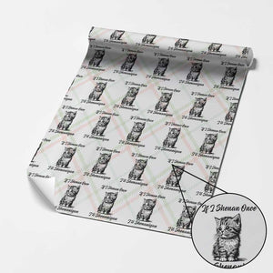 Cute Cat St Patricks Day Wrapping Paper Roll If I Shenan Once I'll Shenanigan TS02 Christmas Plaid Print Your Wear
