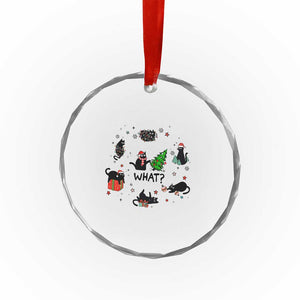 Cute Cat Xmas Crystal Glass Ornament What? Funny Meowy Catmas Gift For New Year TS10 Print Your Wear
