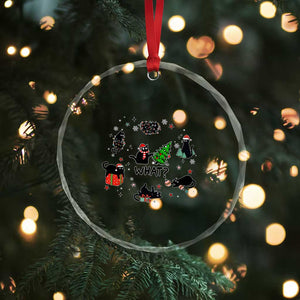 Cute Cat Xmas Crystal Glass Ornament What? Funny Meowy Catmas Gift For New Year TS10 Print Your Wear