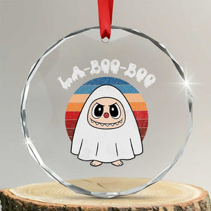 Cute Ghost Halloween Costume Crystal Glass Ornament Retro Spooky Trending Cartoon La Boo Boo TS10 Transparent Glass 3'' Circle Print Your Wear