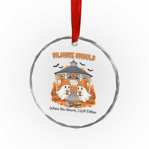 Cute Gilmore Ghouls Halloween Ghost Crystal Glass Ornament Cozy Fall Aesthetic with Pumpkin Spice and Books TS02 Print Your Wear