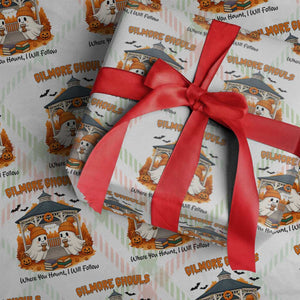 Cute Gilmore Ghouls Halloween Ghost Wrapping Paper Roll Cozy Fall Aesthetic with Pumpkin Spice and Books TS02 Christmas Plaid Print Your Wear