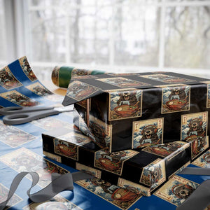Cute Kawaii Gamer Groundhog Wrapping Paper Roll Funny Japanese Ramen Anime Otaku Fan Gift TS10 Black Print Your Wear