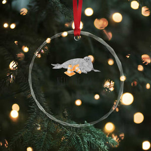 Cute Neil the Seal Traffic Cone Meme Crystal Glass Ornament Funny Viral Chaotic Southern Elephant Seal TS02 Print Your Wear