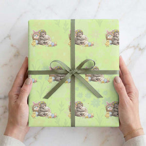 Cute Punch Baby Monkey Easter Wrapping Paper Roll Funny Animal Gift TS12 Lime Print Your Wear