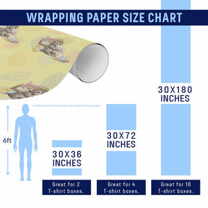 Cute Punch Baby Monkey Easter Wrapping Paper Roll Funny Animal Gift TS12 Print Your Wear