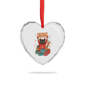 Cute Santa Cat Big Fan Of Human Rights Heart Crystal Glass Ornament Christmas Supporters TS12 Print Your Wear