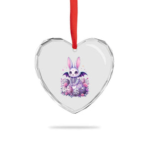 Cute Spooky Easter Bunny Heart Crystal Glass Ornament Pastel Goth Rabbit Gift TS12 Print Your Wear