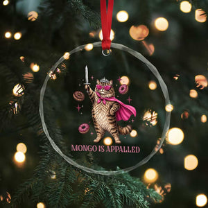 Cute Warrior Princess Cat With Sword Crystal Glass Ornament Fantasy Reader Gift