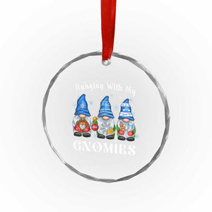 Cute Xmas Gnome Crystal Glass Ornament Hanging With My Gnomies TS09 Print Your Wear