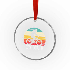 Cycopath Bigfoot Riding Bike Crystal Glass Ornament Funny Bigfoot Cyclist Bicycle Gift