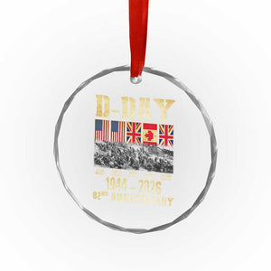 D Day 82nd Anniversary Honor History Normandy WWII Crystal Glass Ornament TS11 Print Your Wear