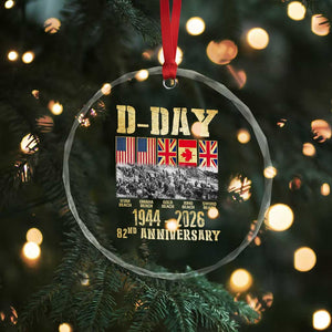 D Day 82nd Anniversary Honor History Normandy WWII Crystal Glass Ornament TS11 Print Your Wear