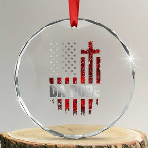 Da Pope Leo XIV Crystal Glass Ornament From America Chicago America US Flag TS10 Transparent Glass 3'' Circle Print Your Wear