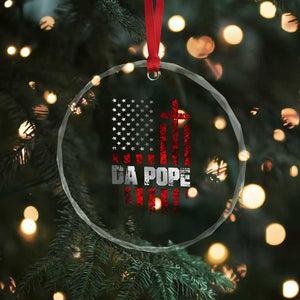 Da Pope Leo XIV Crystal Glass Ornament From America Chicago America US Flag TS10 Print Your Wear