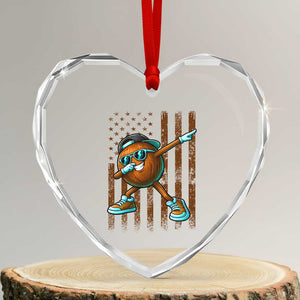 Dabbing Coconut Heart Crystal Glass Ornament Retro American Flag Fruit Lover TS10 Transparent Glass 3'' Heart Print Your Wear
