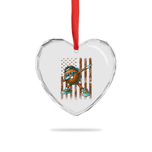 Dabbing Coconut Heart Crystal Glass Ornament Retro American Flag Fruit Lover TS10 Print Your Wear